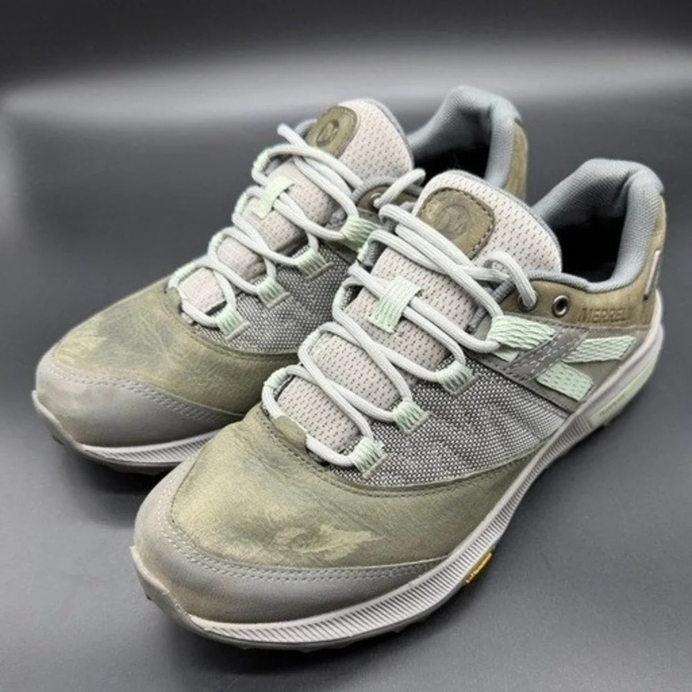 Merrell Siren Edge 3 Womens 8 Hiking Shoes Olive‎ Grey Vibram J033948 Sneaker